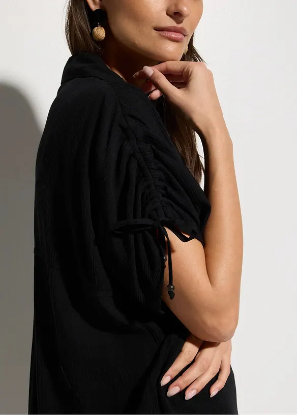 Strandbluse aus strukturiertem Crinkle, bonprix
