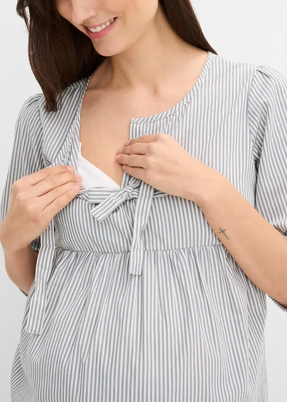 Leichte Umstandsbluse aus gewebter Bio-Baumwolle, bonprix