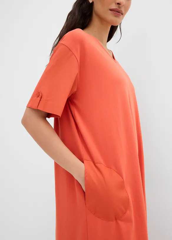 Robe-chemise en coton extensible, bonprix