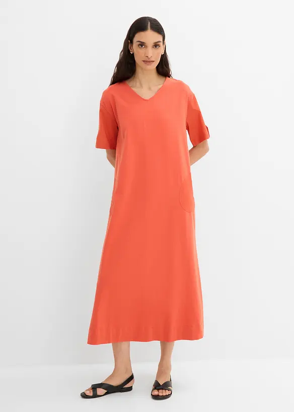 Robe-chemise en coton extensible, bonprix