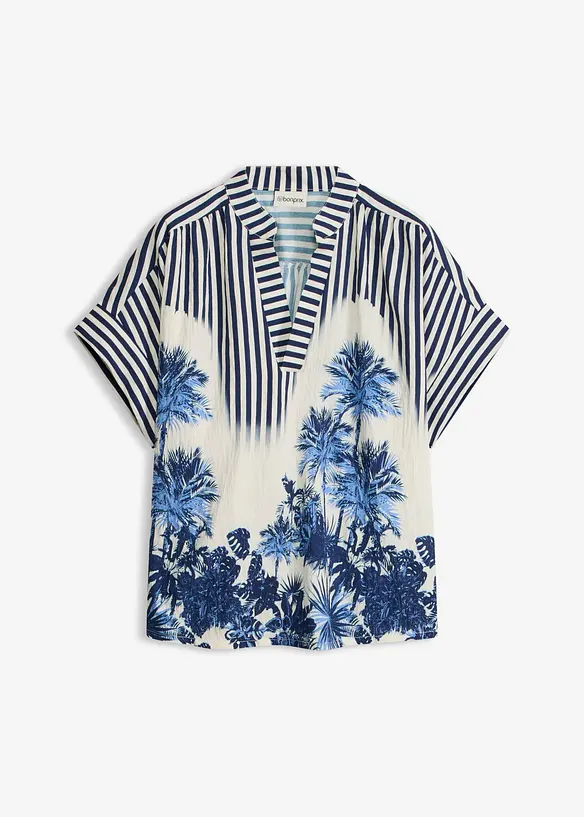 Blouse fluide en viscose m&eacute;lang&eacute;e, bonprix