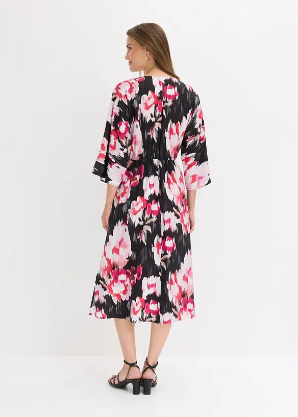 Midikleid aus flie&szlig;endem Viskose-Mix, bonprix