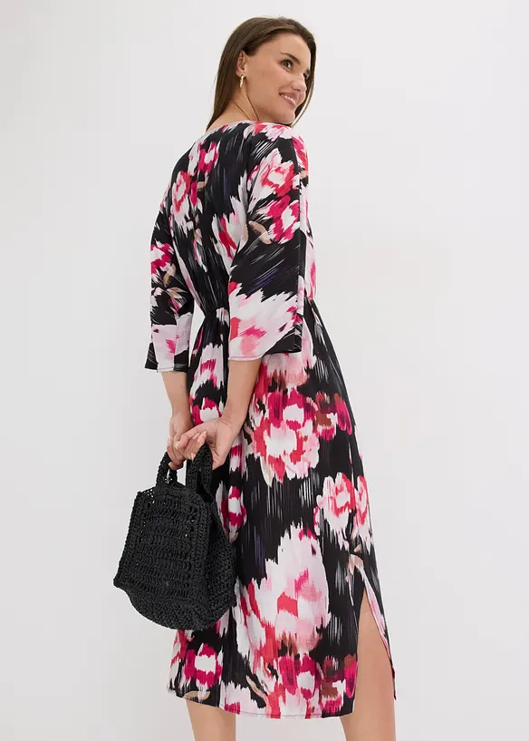 Midikleid aus flie&szlig;endem Viskose-Mix, bonprix