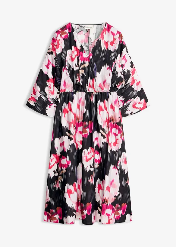 Midikleid aus flie&szlig;endem Viskose-Mix, bonprix
