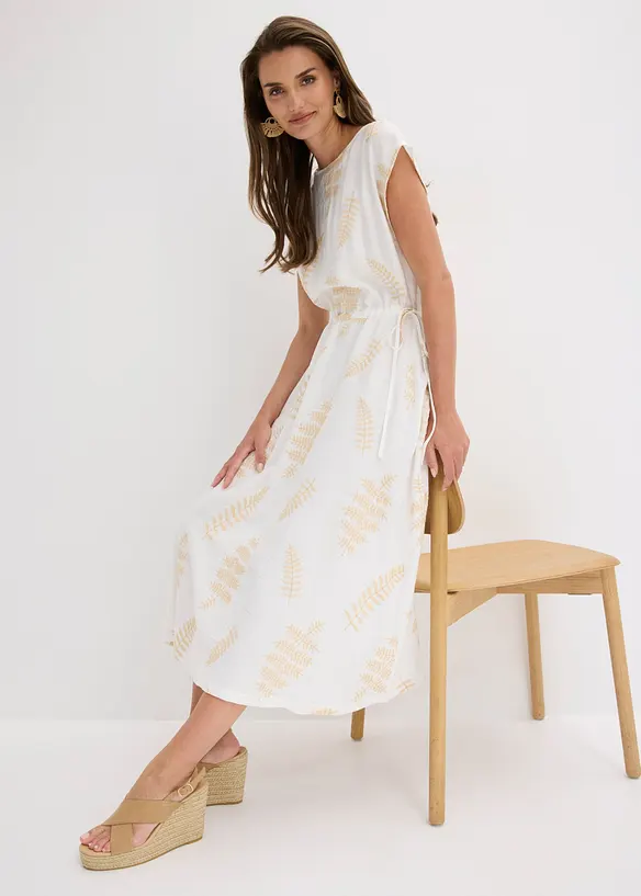 Midikleid mit Stickerei, bonprix