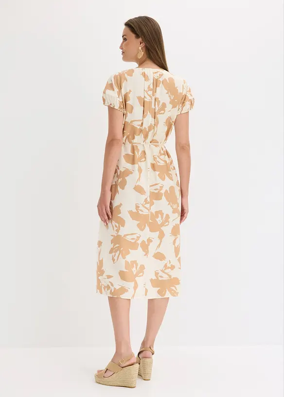 Midikleid aus flie&szlig;endem Viskose-Mix, bonprix