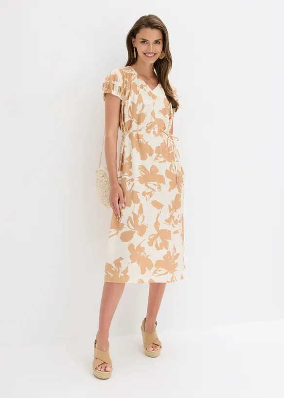Midikleid aus flie&szlig;endem Viskose-Mix, bonprix