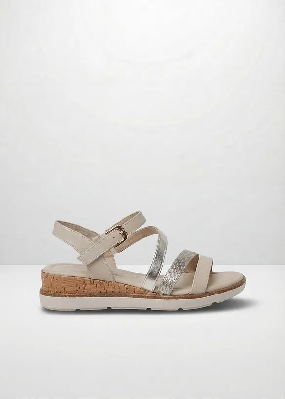 Tamaris Keilsandaletten in Metallic-Optik, Tamaris