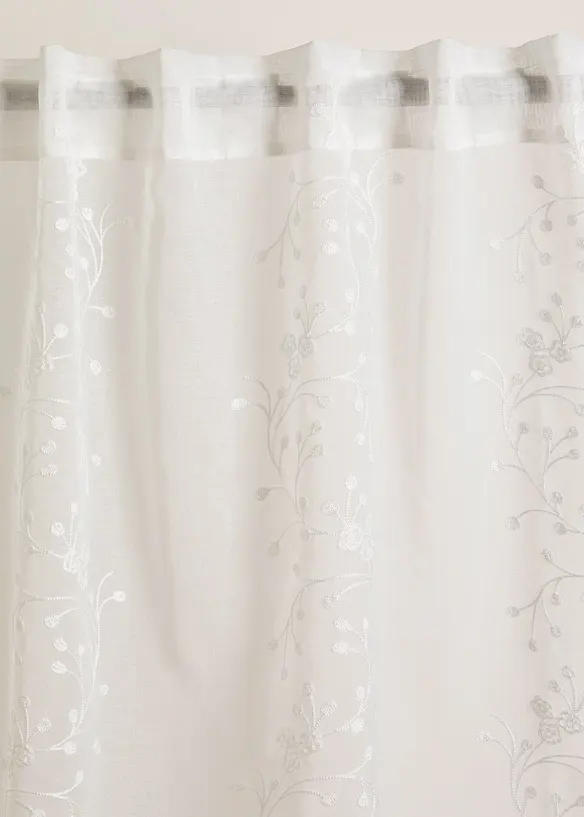Gardine mit Stickerei, mit verdeckten Schlaufen (1er Pack), bonprix