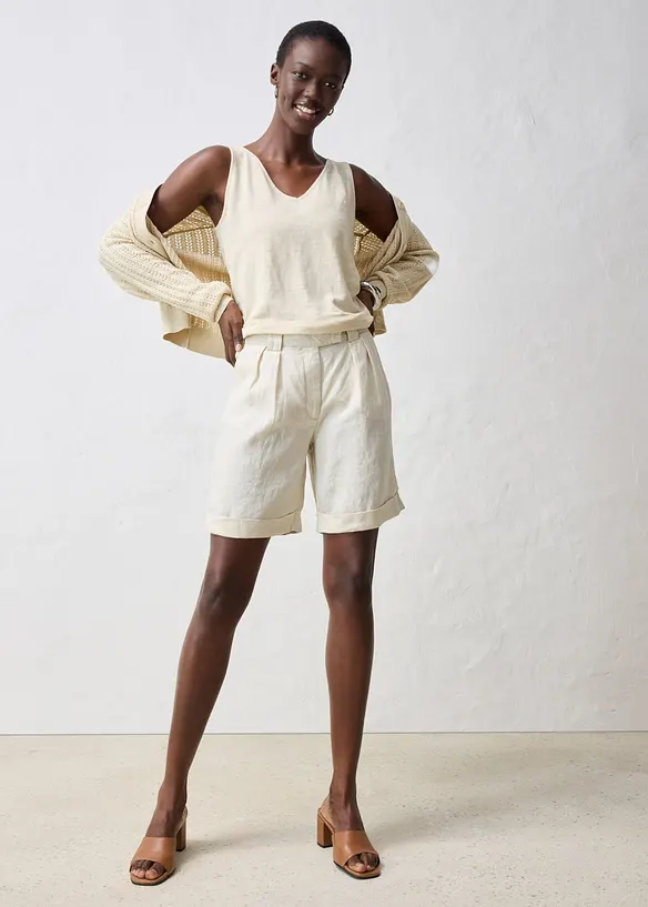 Bermudashorts aus reinem Leinen, bonprix