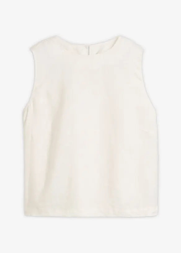 Kurzes Top aus reinem Leinen, bonprix