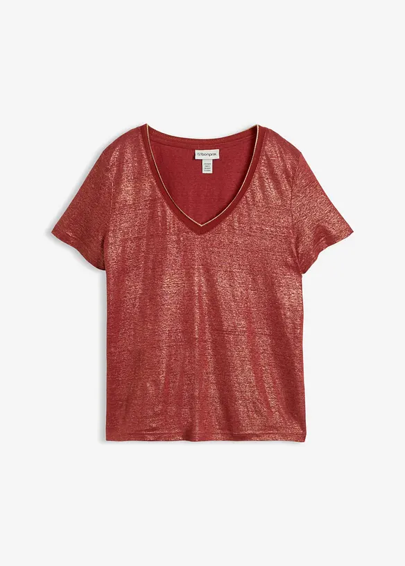 Shirt aus reinem Leinen mit Lurex, bonprix
