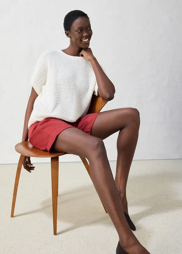 Ajour-Pullover aus Viskose-Mix, bonprix