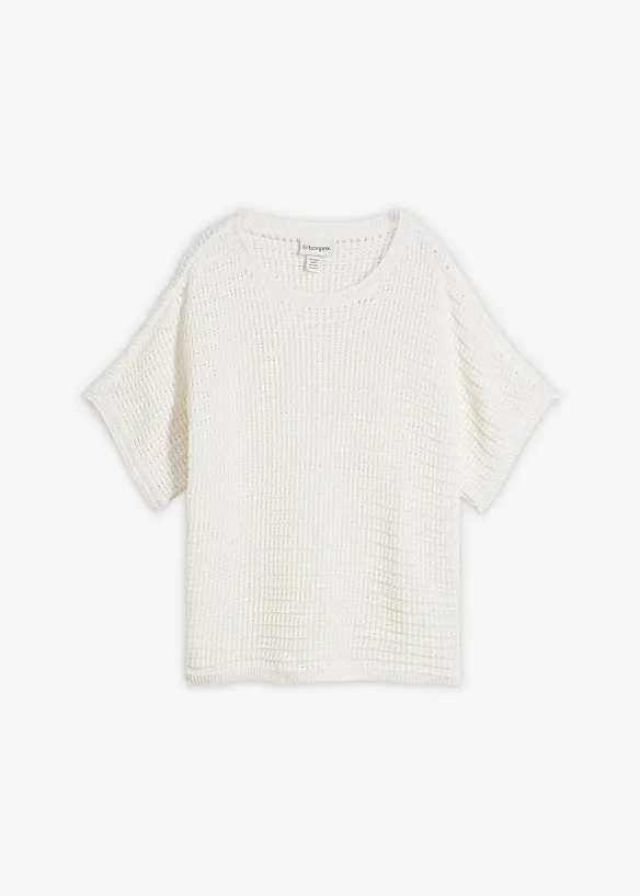 Ajour-Pullover aus Viskose-Mix, bonprix
