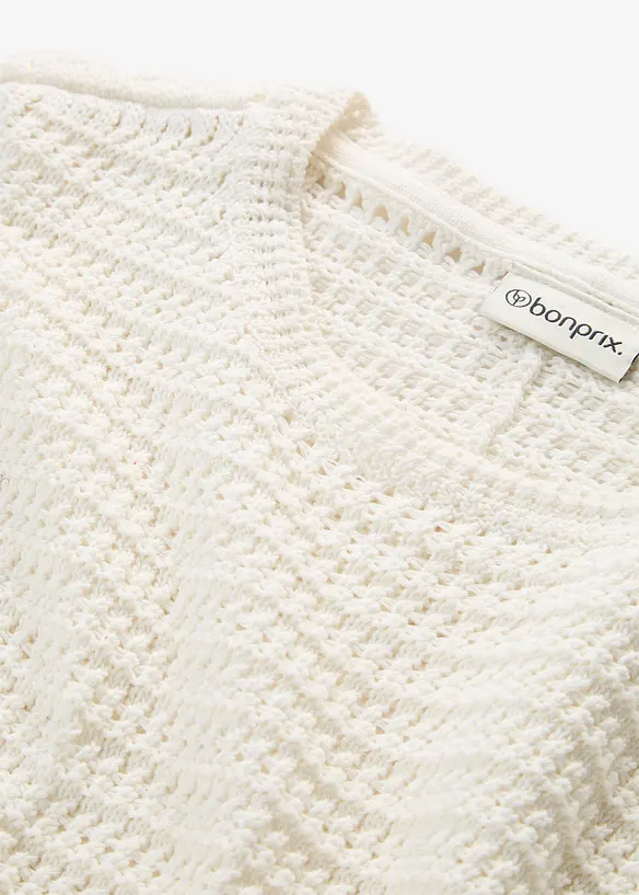 Ajour-Pullover aus Viskose-Mix, bonprix