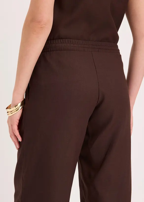 Pantalon large &agrave; pinces, bonprix