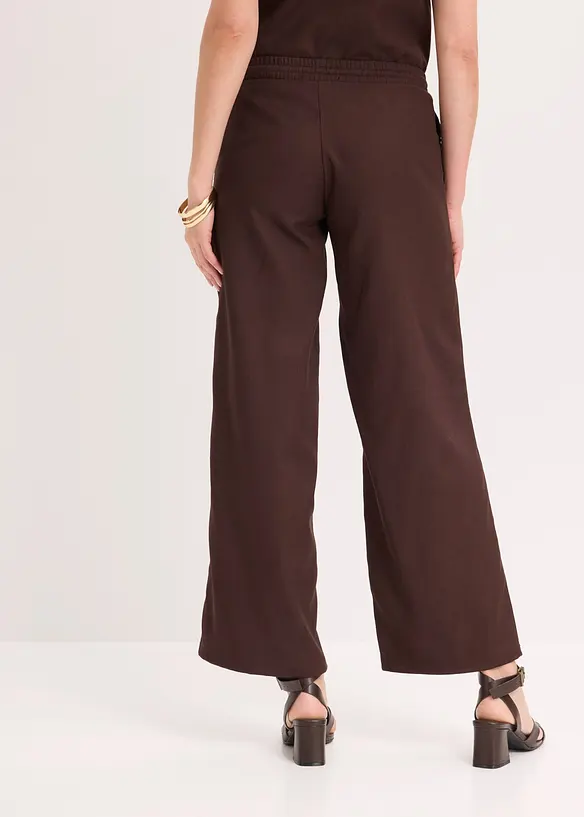 Pantalon large &agrave; pinces, bonprix