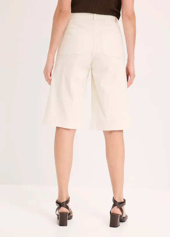 Bermuda large en twill extensible, bonprix