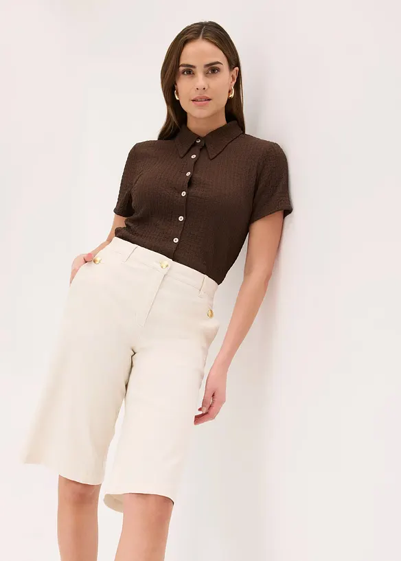 Bermuda large en twill extensible, bonprix