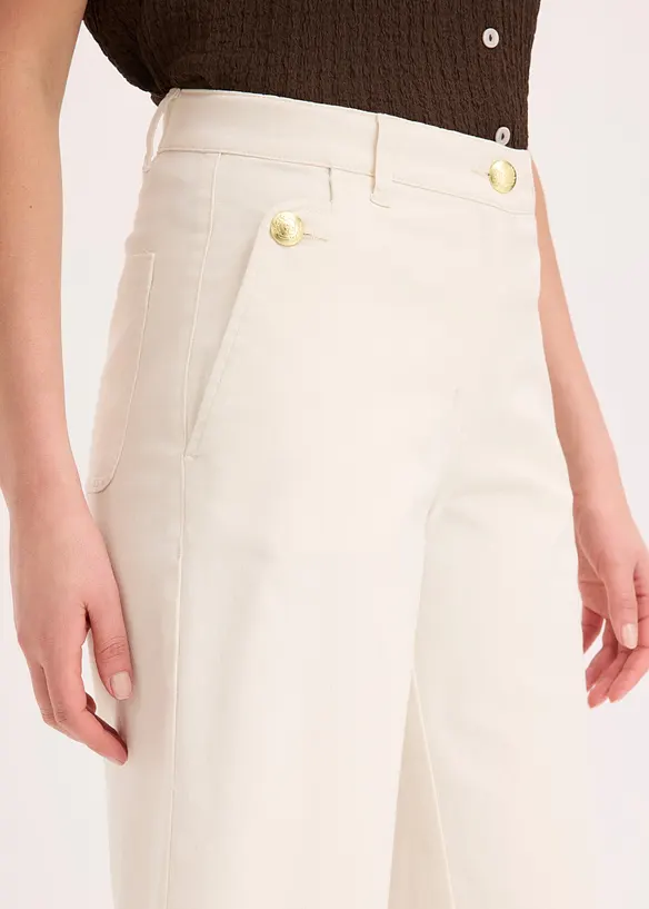Bermuda large en twill extensible, bonprix