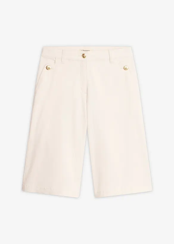 Bermuda large en twill extensible, bonprix