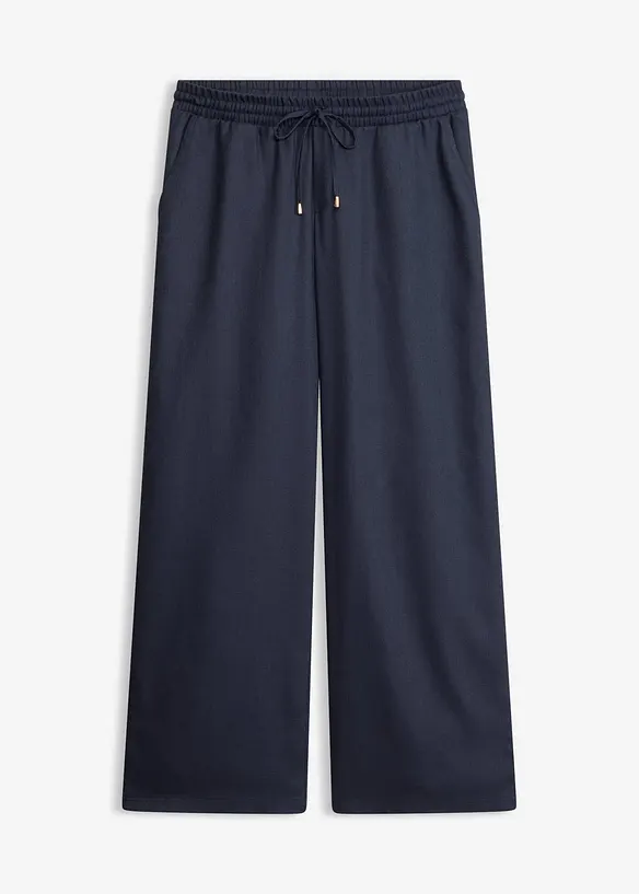 Pantalon large &agrave; pinces, bonprix