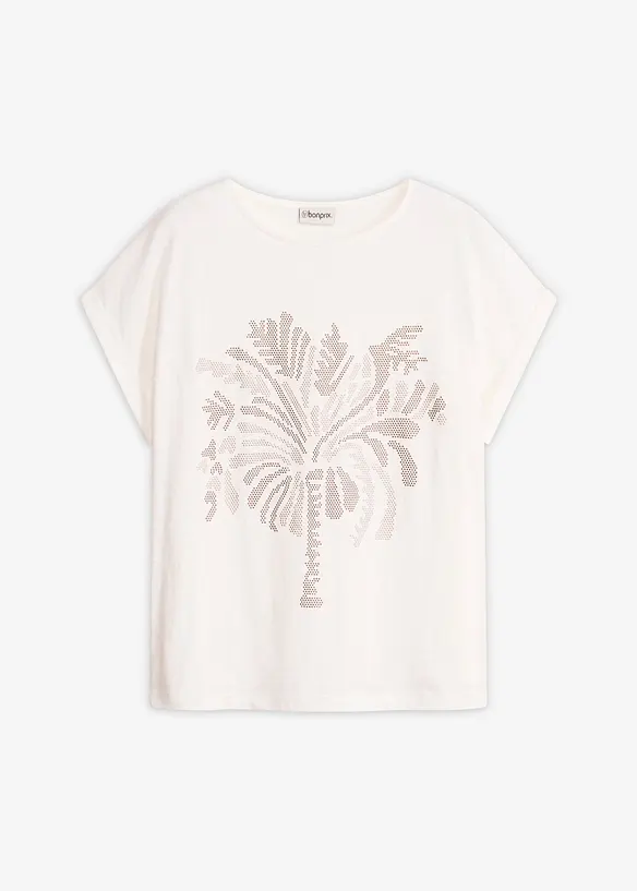 Shirt aus Baumwolle mit Nietenapplikation, bonprix