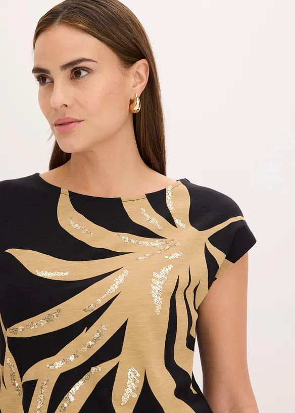 Shirt mit Pailletten, bonprix