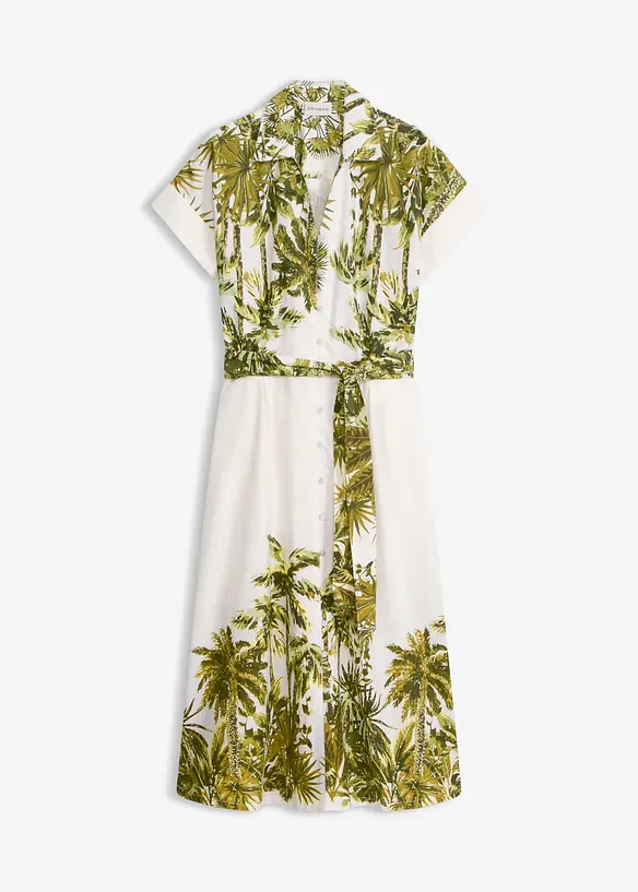 Robe-chemise avec lien &agrave; nouer, bonprix