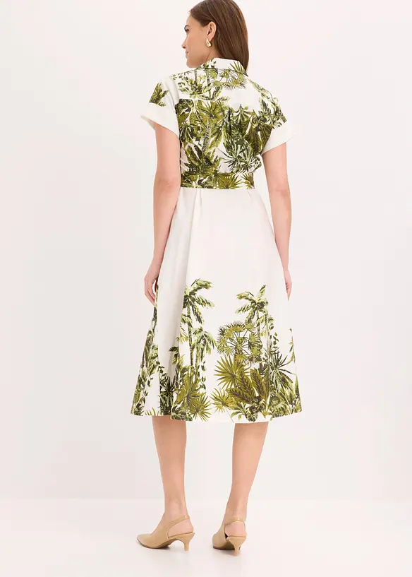 Robe-chemise avec lien &agrave; nouer, bonprix