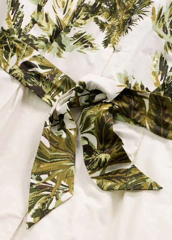 Robe-chemise avec lien &agrave; nouer, bonprix