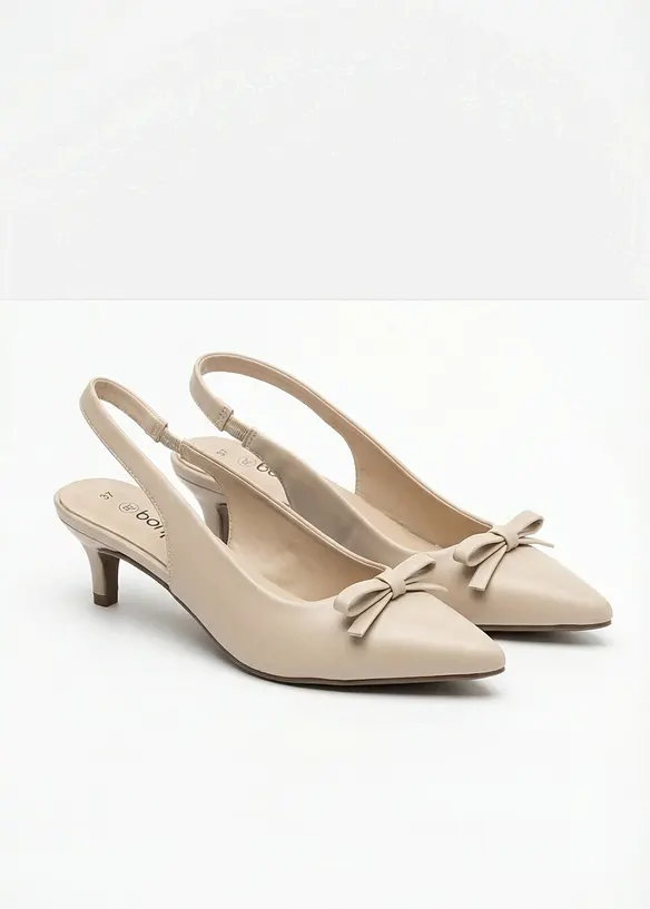 Slingpumps mit Schleife, bonprix