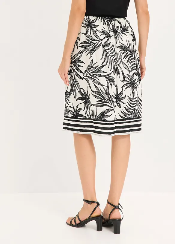 Jupe &agrave; taille &eacute;lastiqu&eacute;e, bonprix