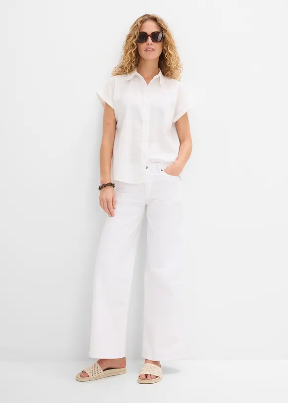 Chemisier en coton &agrave; broderie anglaise, bonprix
