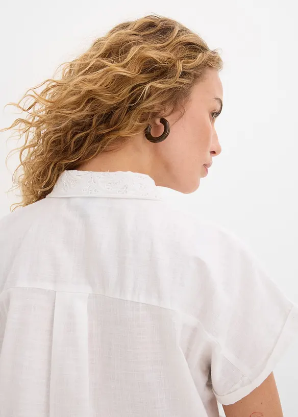 Chemisier en coton &agrave; broderie anglaise, bonprix