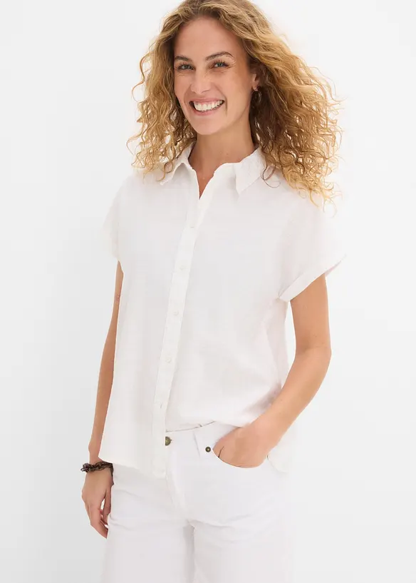 Chemisier en coton &agrave; broderie anglaise, bonprix