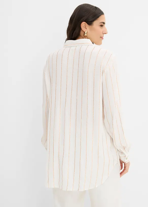 Longbluse mit Glitzereffekt, bonprix