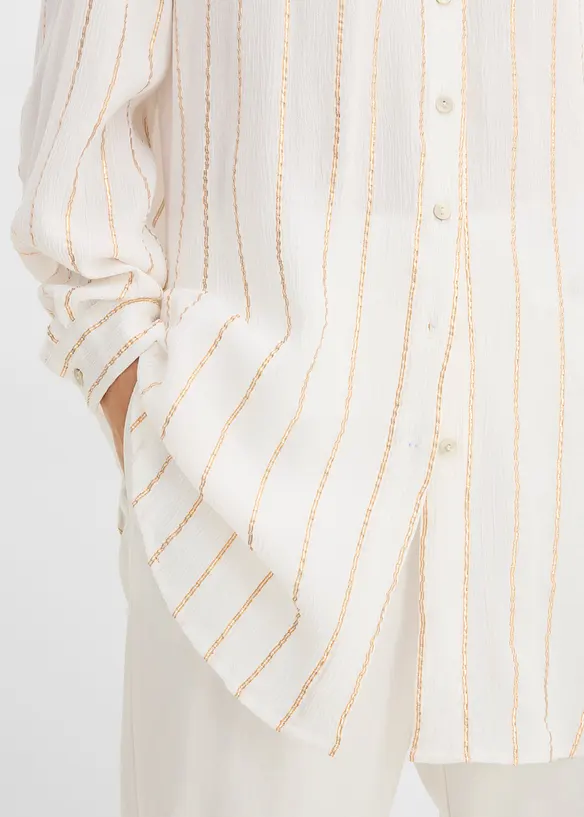 Longbluse mit Glitzereffekt, bonprix