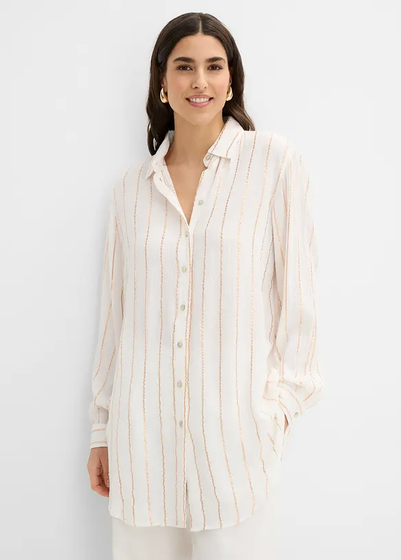 Longbluse mit Glitzereffekt, bonprix