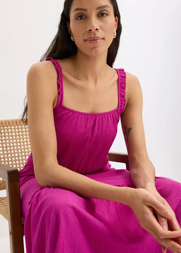 Maxikleid aus strukturiertem Jersey, bonprix