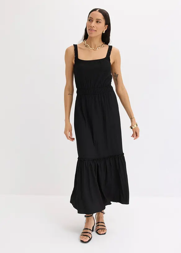 Maxikleid aus strukturiertem Jersey, bonprix