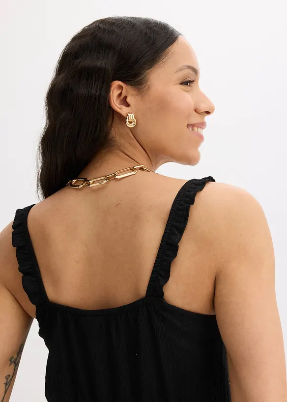 Maxikleid aus strukturiertem Jersey, bonprix