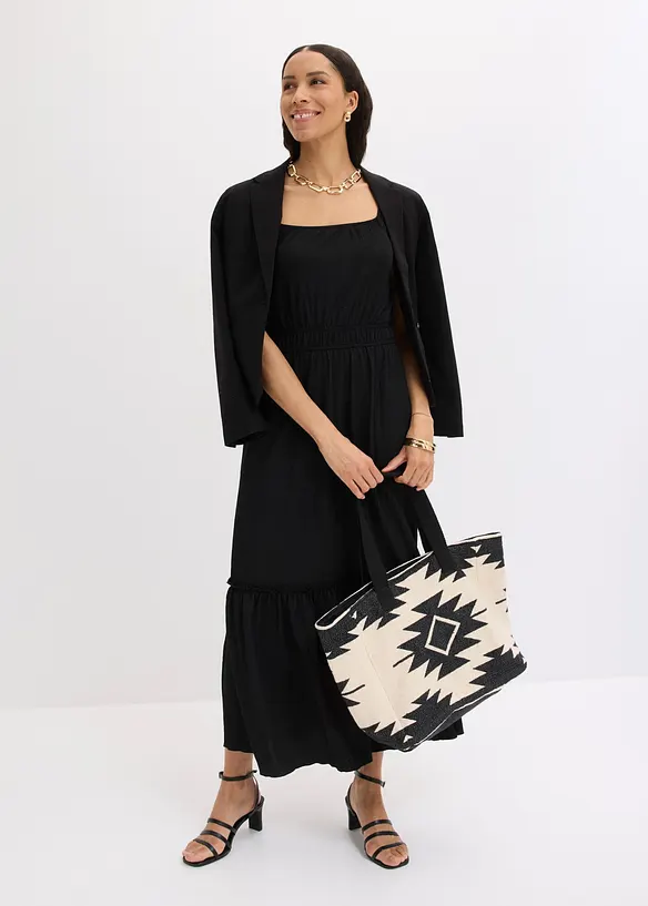 Maxikleid aus strukturiertem Jersey, bonprix