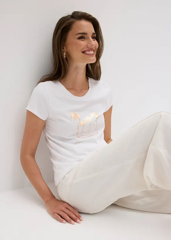 T-shirt en coton extensible, bonprix