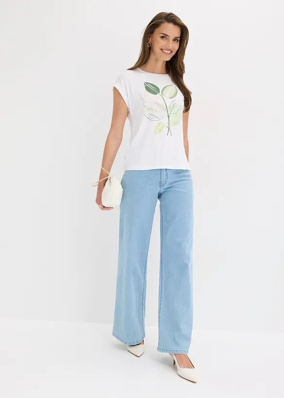 T-shirt en coton extensible, bonprix