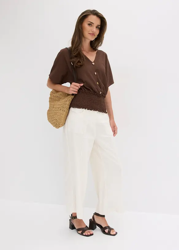 T-shirt en cr&ecirc;pe textur&eacute;, bonprix