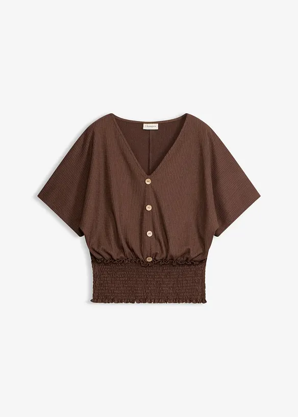 T-shirt en cr&ecirc;pe textur&eacute;, bonprix