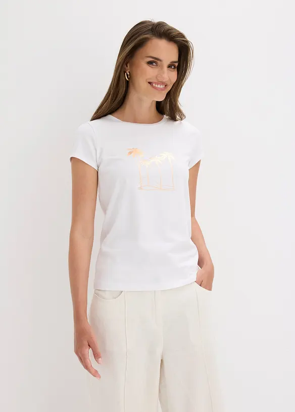 T-shirt en coton extensible, bonprix