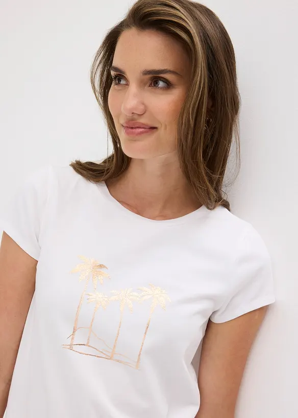 T-shirt en coton extensible, bonprix