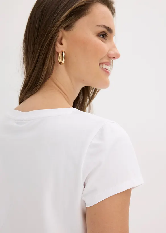 T-shirt en coton extensible, bonprix